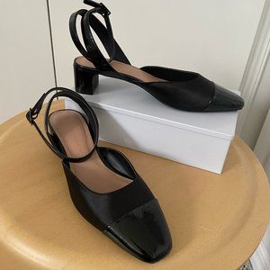 💜 2 for $40 !💜 Zara Ankle strap satin & patent shoes